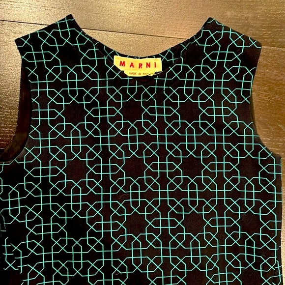 MARNI - vintage geometric dress 💯 virgin lambs wool and fully lined size 40/8 - Picture 2 of 11